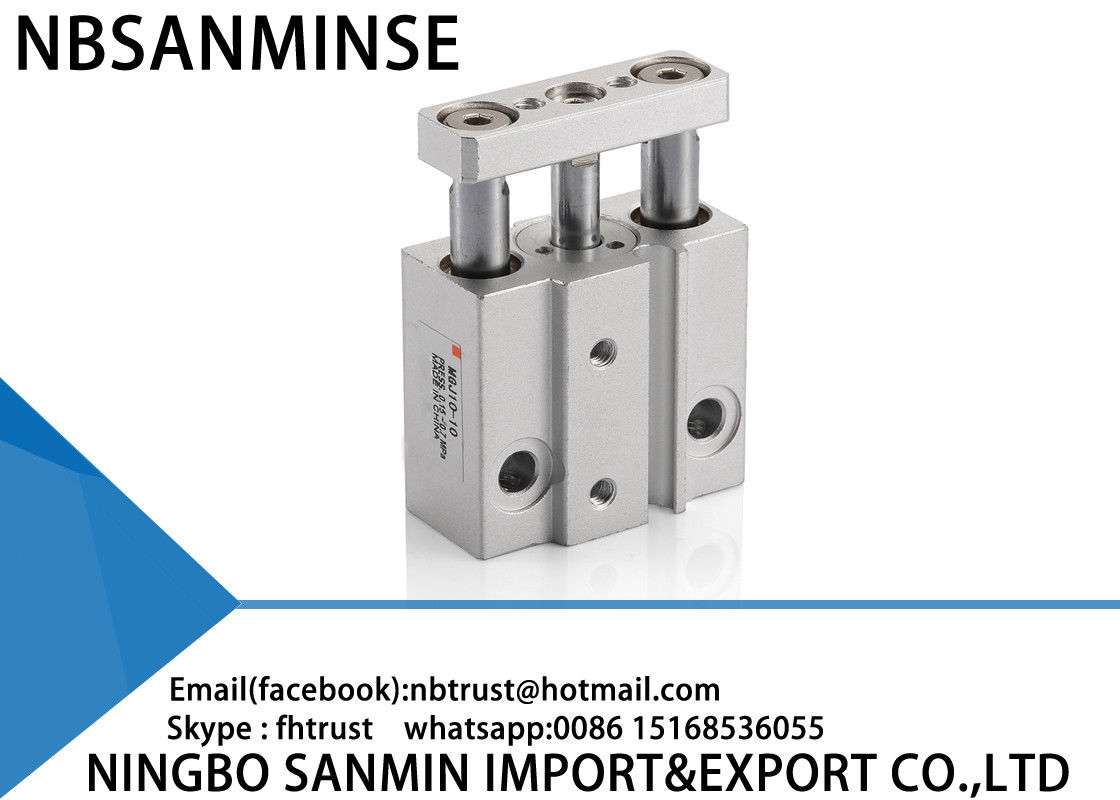 Double Acting Miniature Guided Pneumatic Cylinder 50 - 500 mm / s Piston Speed