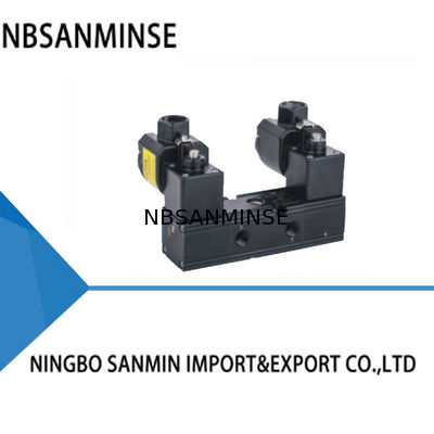 SANMIN Ống chống cháy nổ Loại tấm Cuộn dây đôi 70 ° C NBR Seal 0,15-0,8Mpa Van điện từ khí nén DC24V 3,5W