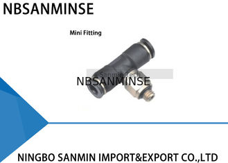 PB - C Compact One Touch Lắp phụ kiện nhỏ bằng nhựa Chi nhánh nam Tee Lắp khí nén Đẩy vào đầu nối Sanmin
