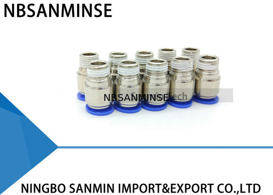 POC ống nhựa Bộ phận khí nén tròn Nam thẳng khí nén đẩy trong kết nối kết nối Sanmin