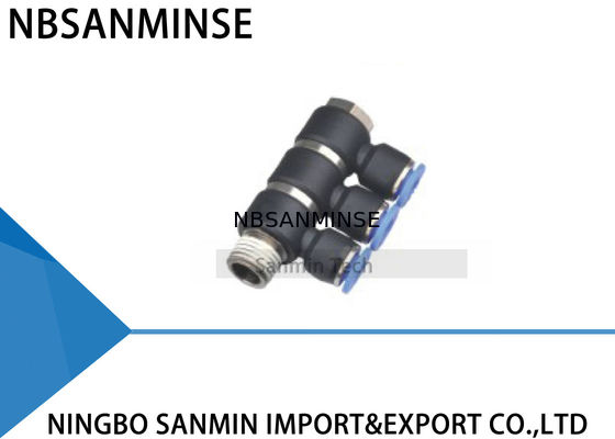 Tube Universal Triple Branch Phụ kiện liên kết bằng nhựa Banjo Air Push In Xoay Kết nối nhanh