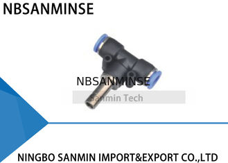 PBJ T Loại kết nối khí nén Đẩy trong Tee Union Lắp cho ống khí Air cắm bằng nhau Sanmin