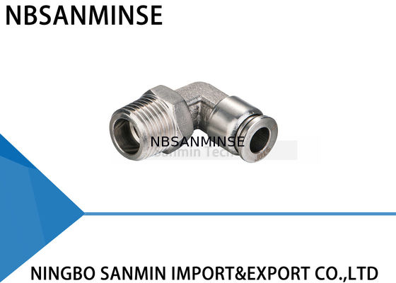 Phụ kiện khí nén Nam Khuỷu tay NBSANMINSE SSPL M5 M6 1/8 1/4 3/8 1/2 SS316L Linh kiện không khí