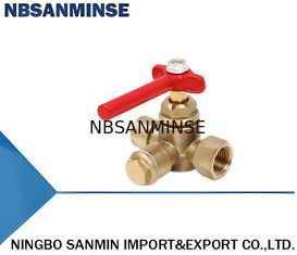 Đồng hồ đo áp suất 1 2 inch 1.6Mpa van ba ngã với thân đồng