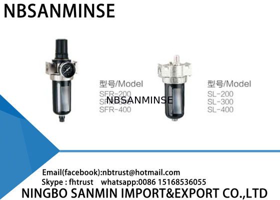 SFR 1/4 3/8 Bộ điều chỉnh bộ lọc Dầu bôi trơn Cấu trúc nhỏ gọn Mất áp suất thấp