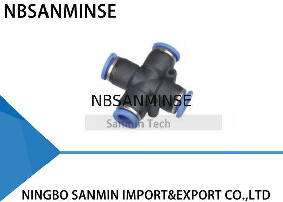 PZ Equal 4 Way Cross Cross Manifold Nối ống khí nén Lắp trong khớp nối