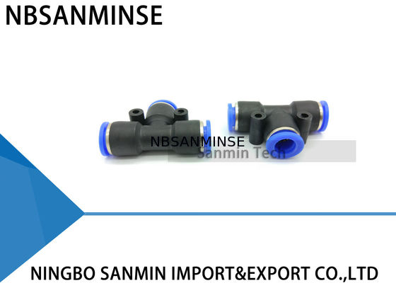 PUT Khí nén Đẩy nhanh Lắp ống nhựa Liên minh Tee Phụ kiện Máy nén khí Phụ kiện Sanmin