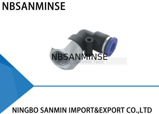 PLF ống khí nén đẩy trong nhựa Nữ khuỷu tay lắp ống chủ đề Sanmin