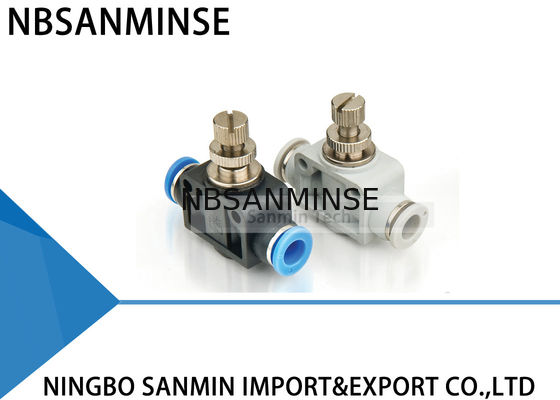 PA Phụ kiện khí nén Các thành phần thủ công Liên minh nhựa Thống đốc thẳng Van tiết lưu Đẩy nhanh Phụ kiện ống