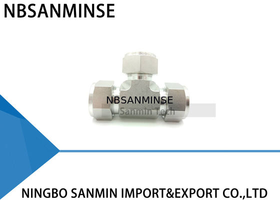 UT Union Tee Thép không gỉ SS316L Phụ kiện ống khí nén Lắp ống nước Chất lượng cao Sanmin