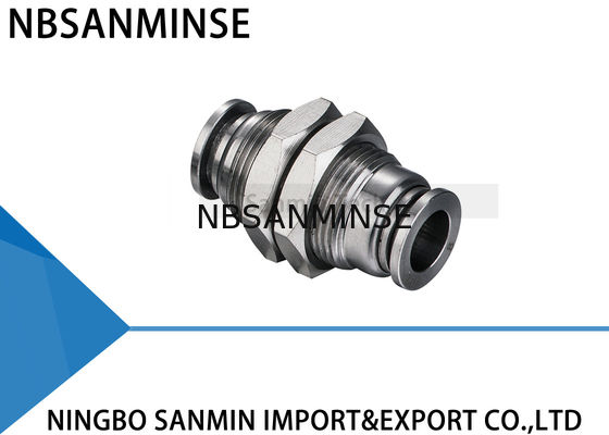 Thép không gỉ chống ăn mòn cấp thực phẩm Kết nối nhanh chóng Phụ kiện ống khí Phụ kiện vách ngăn Liên minh