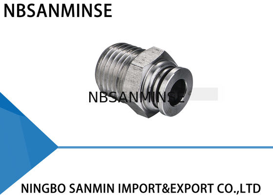 Phụ kiện khí nén bằng thép không gỉ Loại thực phẩm phù hợp đẩy trong Nam thẳng