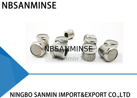 1/8 1/4 3/8 1/2 Bộ phận giảm thanh bằng thép không gỉ BSL-SSM Loại Bộ phận khí nén