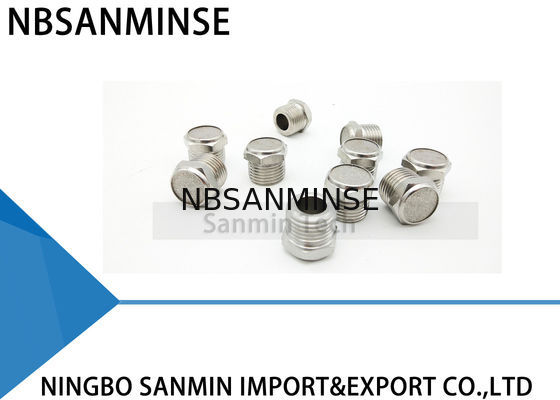 1/8 1/4 3/8 1/2 Bộ phận giảm thanh bằng thép không gỉ BSL-SSM Loại Bộ phận khí nén
