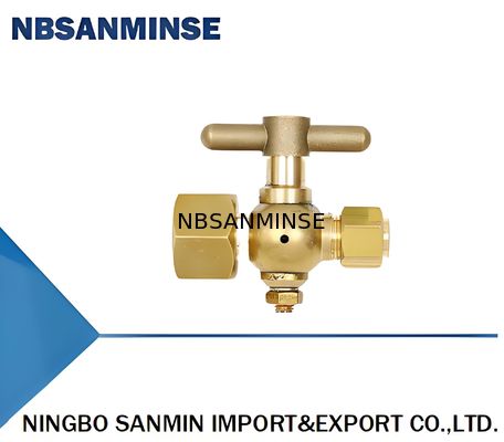 Đồng ba cách van nút kết nối máy đo áp suất 0.6MPA