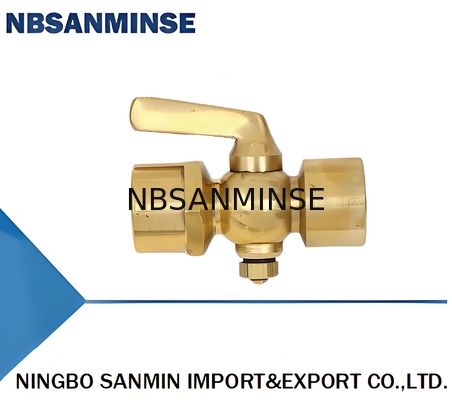 305-DN6 305-DN10 305-DN15 Nút bịt đồng hồ đo áp suất hai đầu với bề mặt bịt kín bằng đồng thau