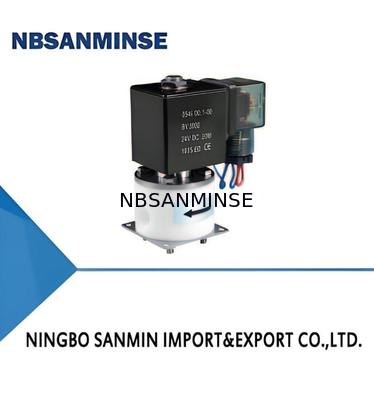 PTFE Solenoid Valve với Max + 60 °C Nhiệt độ xung quanh 5 °C  150 °C Nhiệt độ trung bình và M8 × 1 G1/8 M6 1/4 UNF-28 Linkage