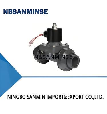 Van điện từ nước PVC với Áp suất làm việc 0～1.0MPa, Độ bền nén 1.2MPa và Nhiệt độ làm việc -5～50℃
