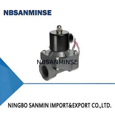 Van điện từ nước PVC với Áp suất làm việc 0～1.0MPa, Độ bền nén 1.2MPa và Nhiệt độ làm việc -5～50℃