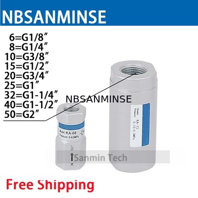 NBSANMINSE KA Van một chiều Van khí nén 1/8 1/4 3/8 1/2 3/4 1 1-1 / 4 1-1 / 2 2 Van một hướng cho tự động hóa