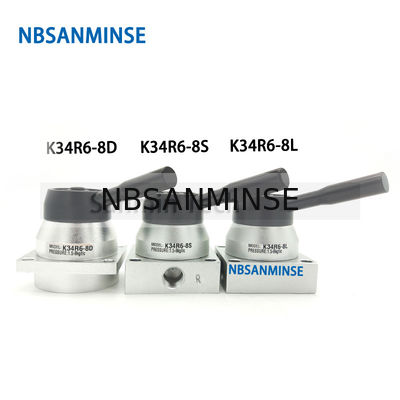 NBSANMINSE K34R6 G1 / 4 "Van chuyển đổi tay Vẽ van cơ khí bằng tay khí nén G 1/4 Chủ đề