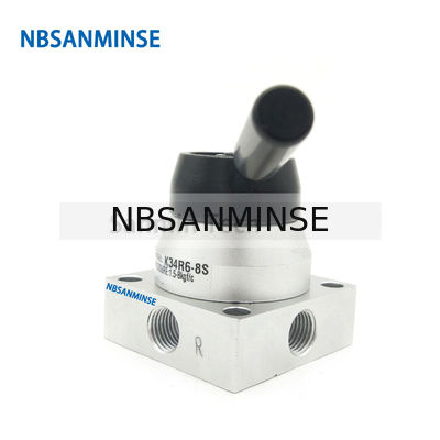 NBSANMINSE K34R6 G1 / 4 "Van chuyển đổi tay Vẽ van cơ khí bằng tay khí nén G 1/4 Chủ đề