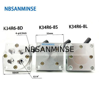 NBSANMINSE K34R6 G1 / 4 "Van chuyển đổi tay Vẽ van cơ khí bằng tay khí nén G 1/4 Chủ đề