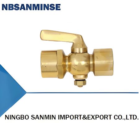 305-DN6 305-DN10 305-DN15 Nút bịt đồng hồ đo áp suất hai đầu với bề mặt bịt kín bằng đồng thau