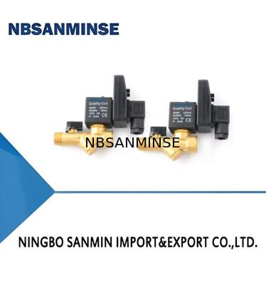 Van xả điện NBSANMINSE G1/2 1.6 Mpa SR-B-15 Đồng thau Van điện từ DC24V AC220V Máy nén khí xả nước